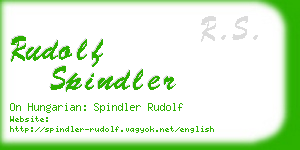 rudolf spindler business card